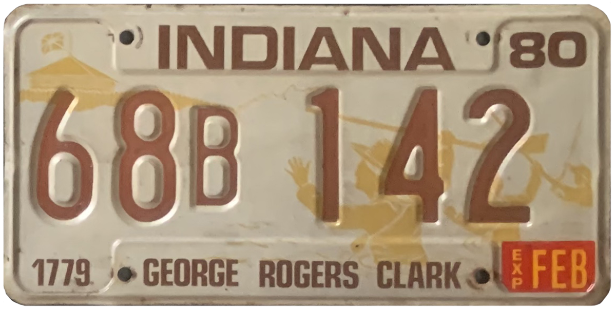 USA-Kennzeichen als Aufkleber | Indiana.3