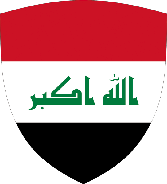 Irak | Flagge -wappenförmig