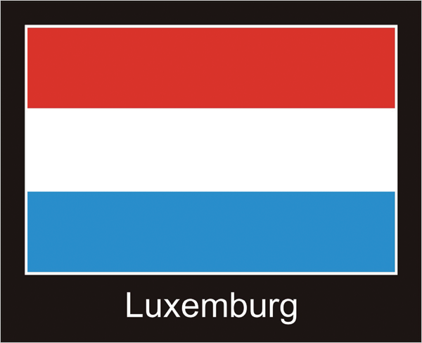 Luxembourg | Sticker with black design