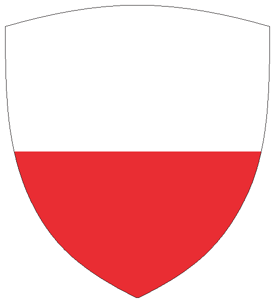 Polen | Flagge -wappenförmig