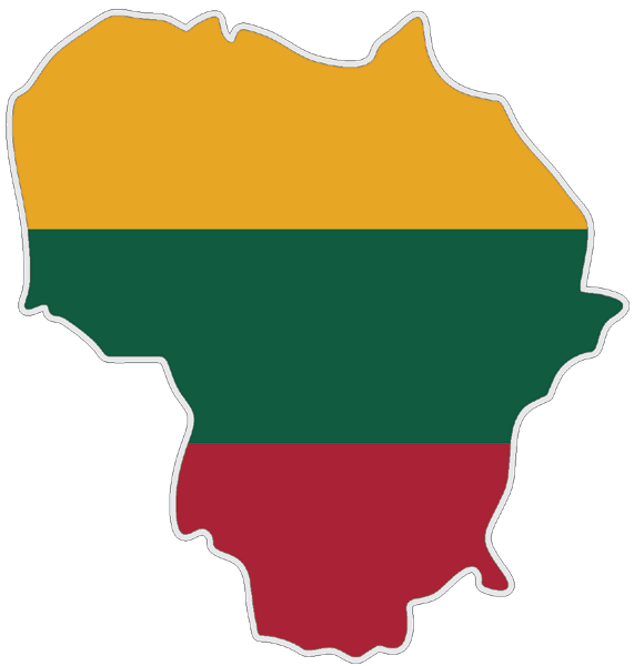 Lithuania | Flag cut to Contour