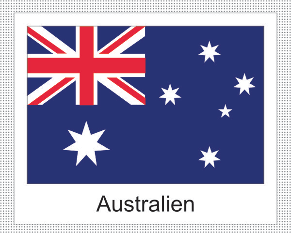 Flagge | Australien -weisses Design