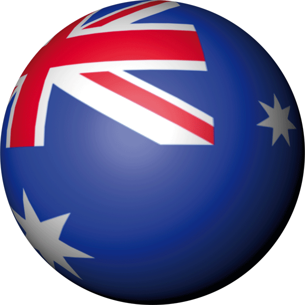 Australien | Aufkleber in Kugelform