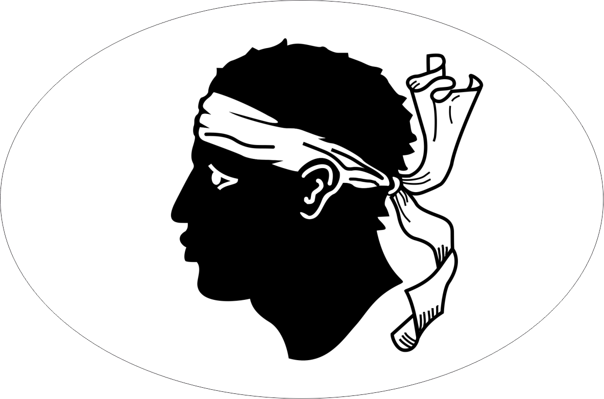 Corsica | sticker in oval shape