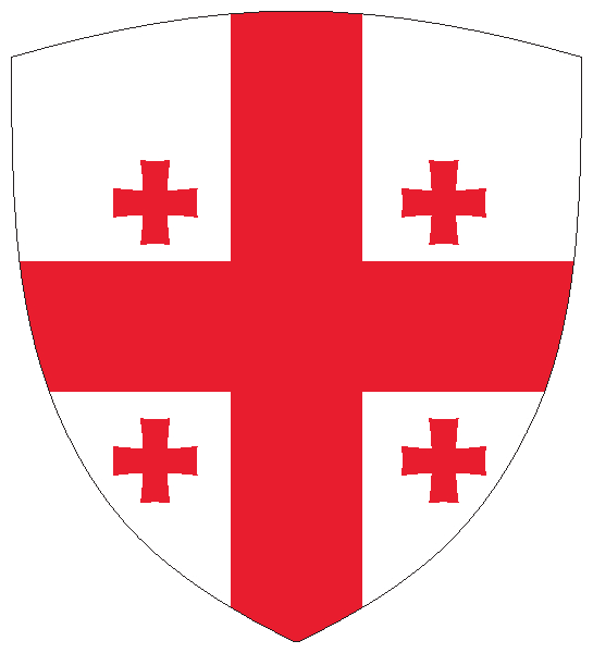 Georgien | Flagge -wappenförmig