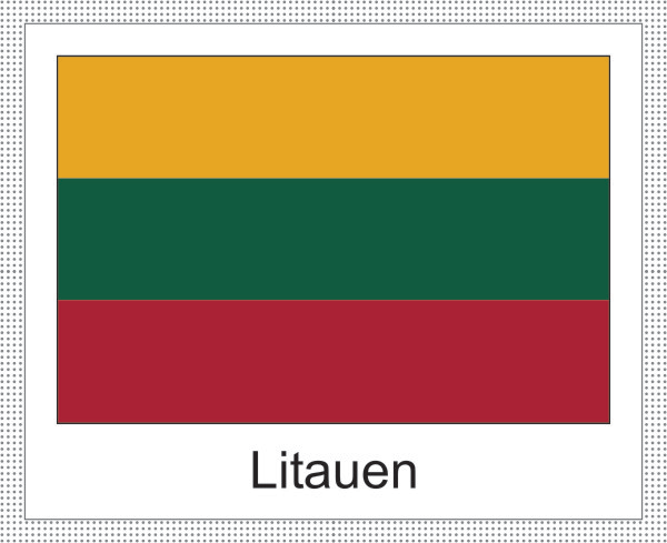 Flagge | Litauen -weisses Design