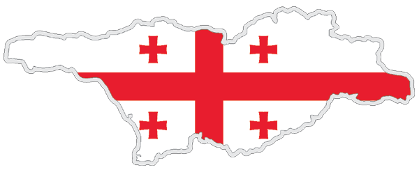 Georgien | Auf Contour geschnittene Flagge