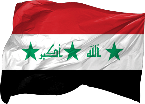 Irak | wehende Flagge als Aufkleber