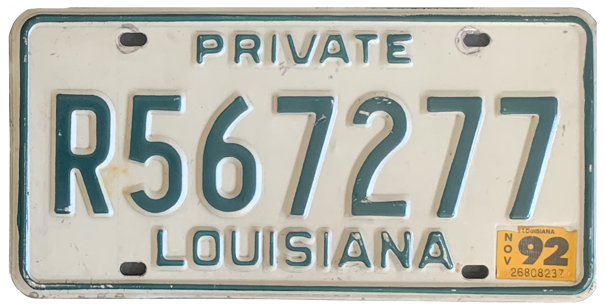 USA-Kennzeichen als Aufkleber | Louisiana.4