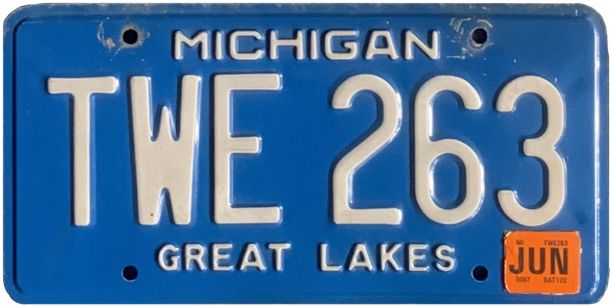 USA license plate | Michigan.5