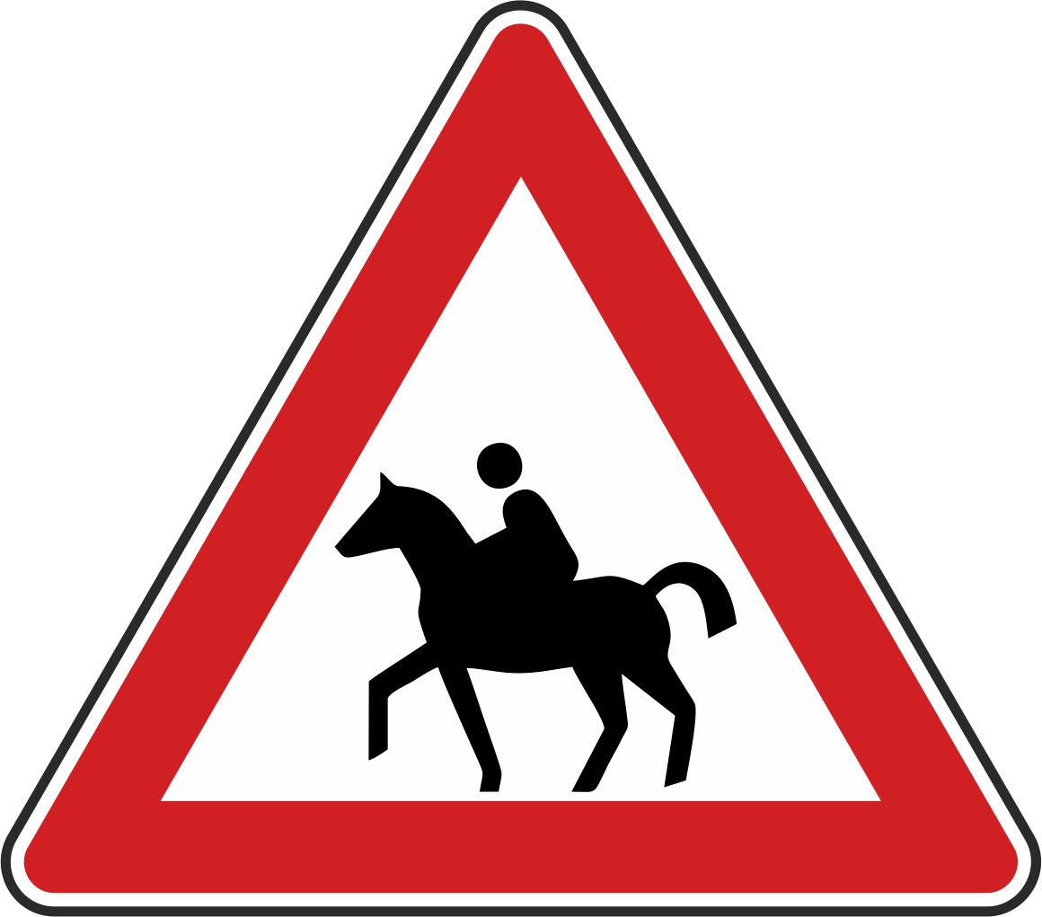 Verkehrszeichen 101.13 - Reiter - Aufstellung rechts