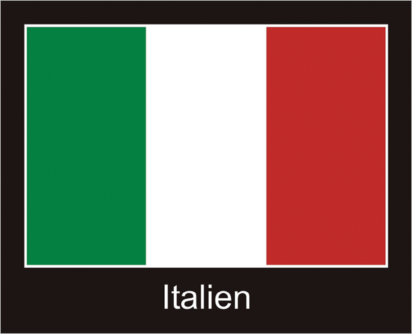 Italien | Aufkleber mit schwarzem Design