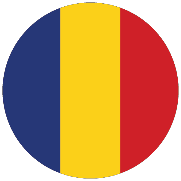 Romania  | round cut sticker