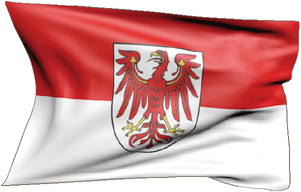 Brandenburg | Aufkleber als wehende Flagge
