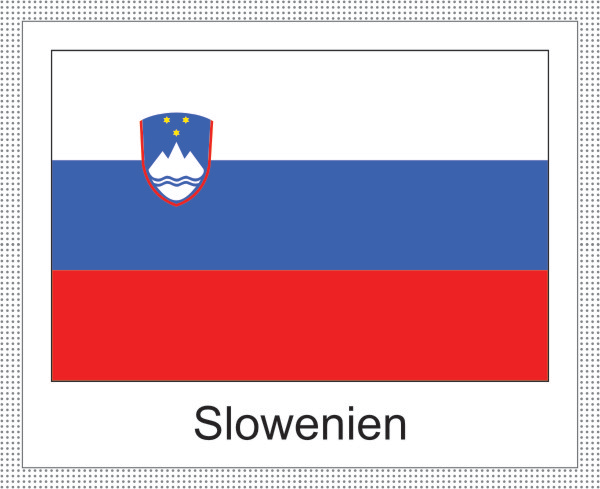 Slowenien | Aufkleber mit weissem Design