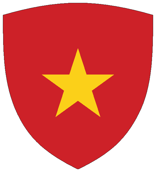 Vietnam | Flagge -wappenförmig