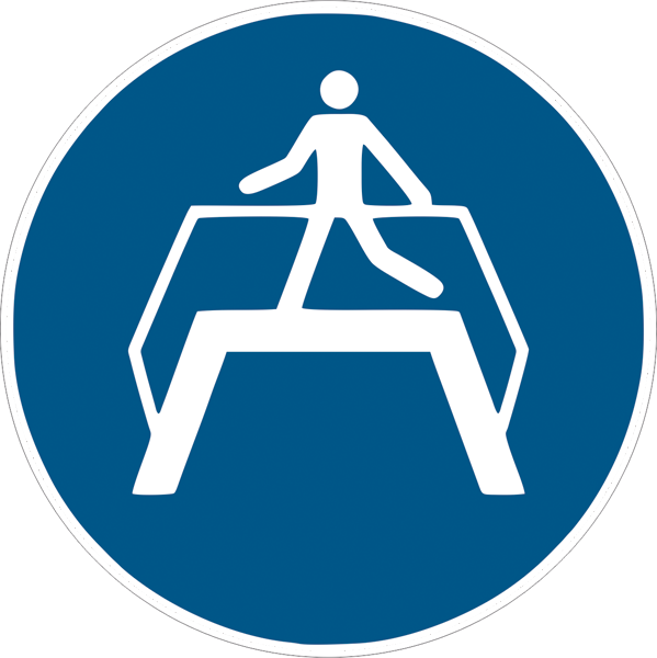 Gebotszeichenaufkleber - M023 Übergang benutzen