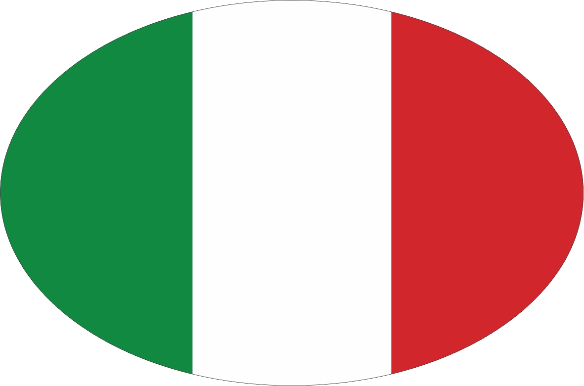 Italien | Aufkleber in ovaler Form