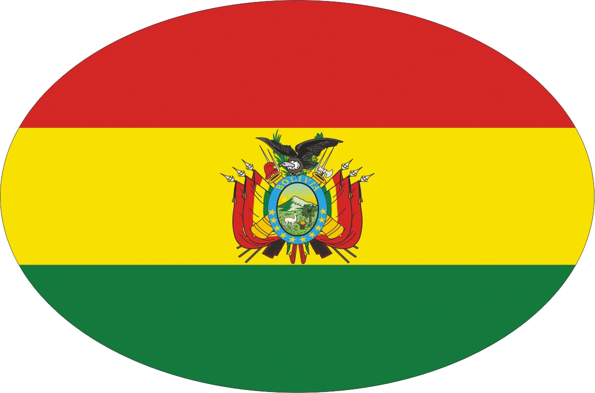 Bolivia | sticker in oval shape