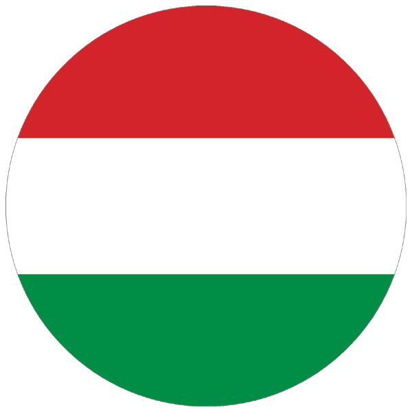 Hungary | round cut sticker