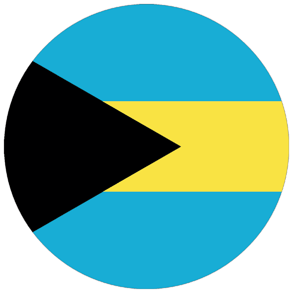 Bahamas | rund geschnittener Aufkleber