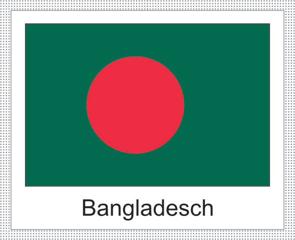 Bangladesch | Aufkleber mit weissem Design
