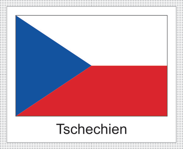 Flagge | Tschechien -weisses Design