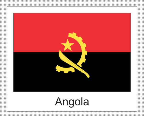 Angola  | Sticker with white design
