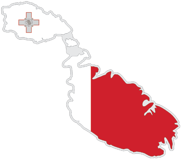 Malta | Flag cut to Contour