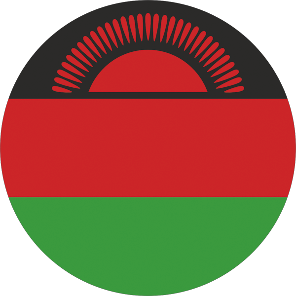 Malawi | rund geschnittener Aufkleber