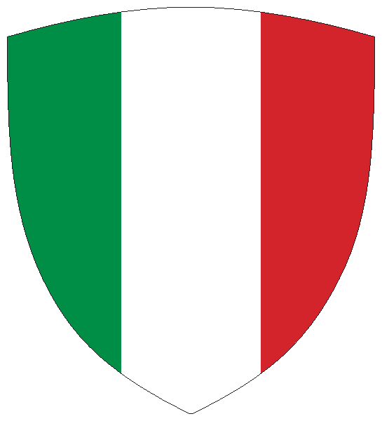 Italien | Flagge -wappenförmig