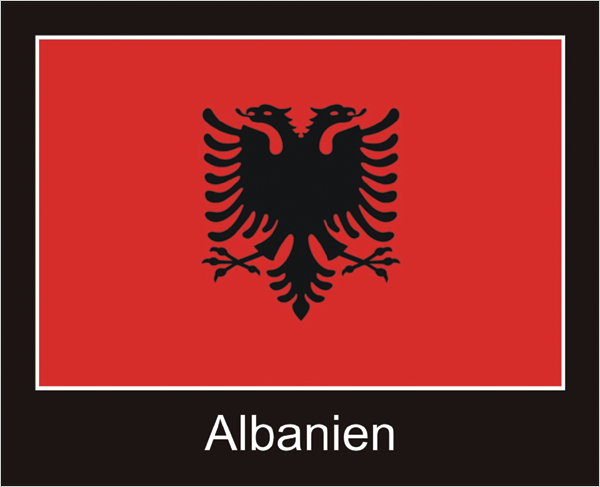 Albanien | Aufkleber mit schwarzem Design