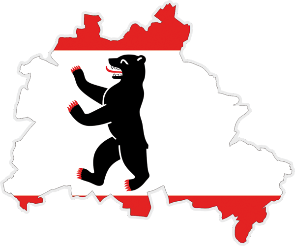 Berlin | auf Contour geschnittene Flagge