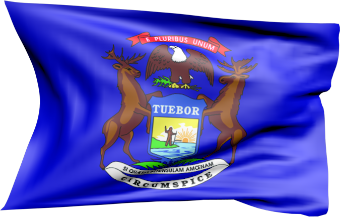 Michigan | Waving flag as a sticker