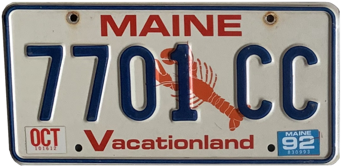 USA license plate | Maine.2