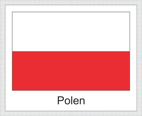Polen | Aufkleber mit weissem Design