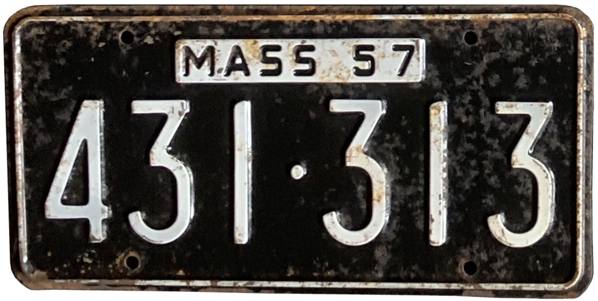 USA-Kennzeichen als Aufkleber | Massachusetts.1