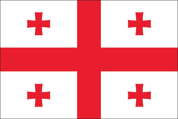 Georgien | Flagge -gleiche Größe