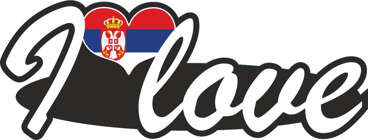 Serbien | I love ... Aufkleber