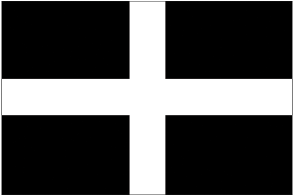 Cornwall | Flagge -gleiche Größe