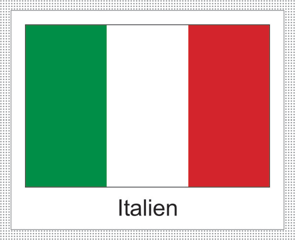 Italien | Aufkleber mit weissem Design