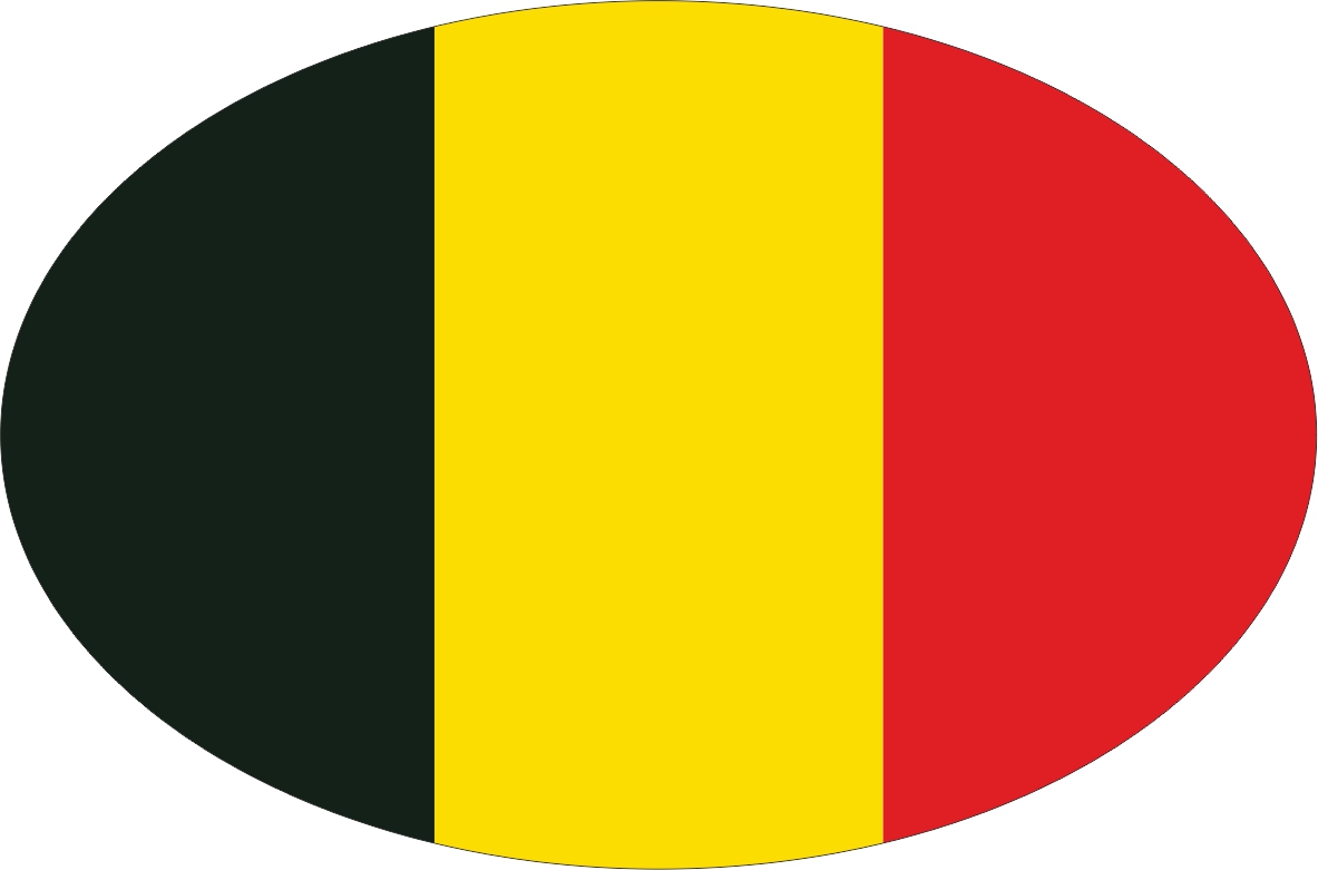 Belgien | Aufkleber in ovaler Form