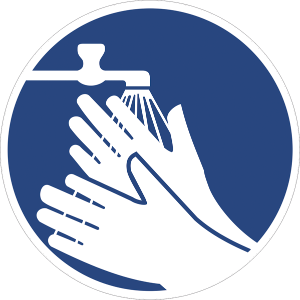 Gebotszeichenaufkleber alt .022- Hände waschen (alt)