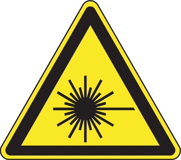 Warnzeichenaufkleber alt .009- Warnung vor Laserstrahl (alt)