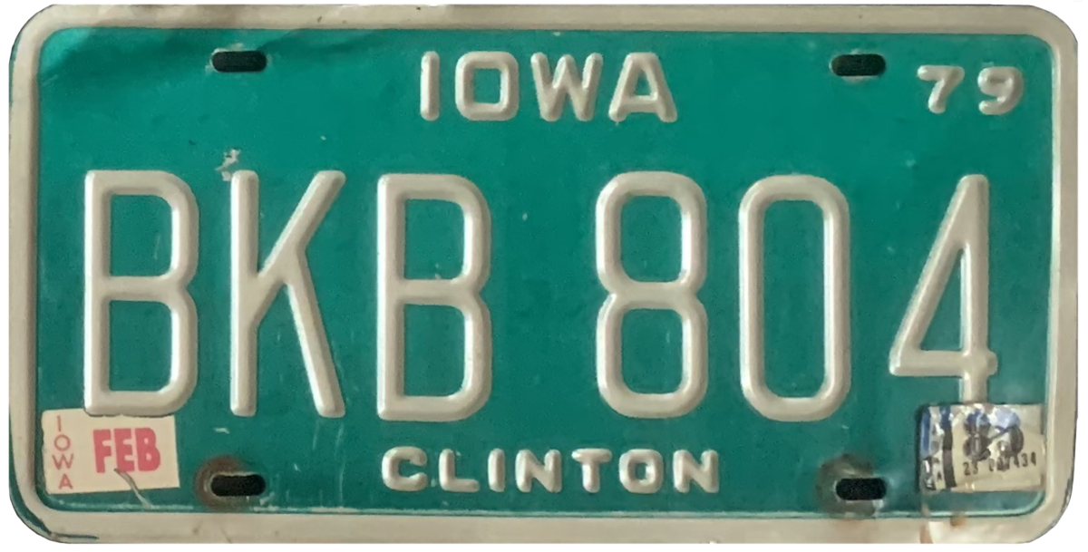 USA license plate | Iowa.4