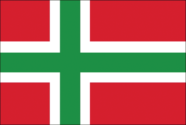 Bornholm | Flagge -gleiche Größe