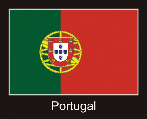Portugal | Aufkleber mit schwarzem Design