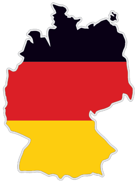 Deutschland | Auf Contour geschnittene Flagge