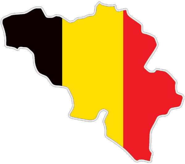 Belgien | Auf Contour geschnittene Flagge