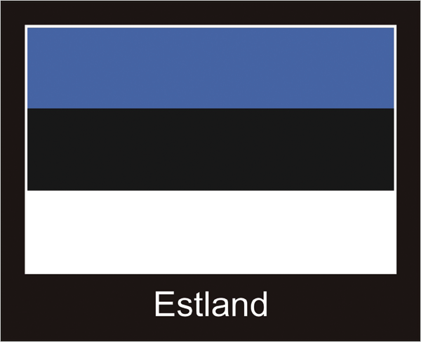 Estonia | Sticker with black design